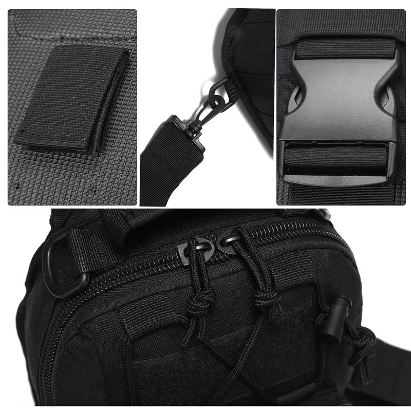 Tactical Compact EDC Shoulder Sling Bag for Men - Crossbody and Chest Pack for Travel, Camping, Trekking, Outdoor Sports - Adjustable Multifunction Durable dealsforyoudays