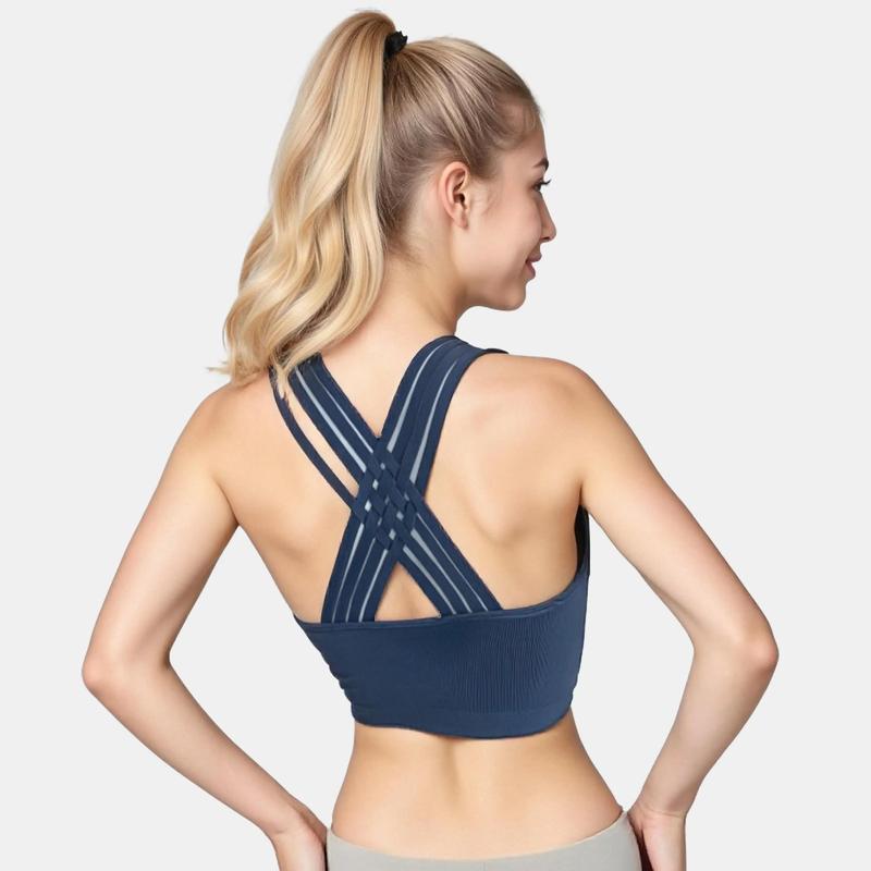 Pro-Fit Seamless 2 pieces  Cross-back sports bra, Comfortable, Support, Stretchy, Summer Outfits, everyday bra, Women Workout Clothes, Activewear 32678