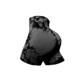 Women's Tie Dye Print High Waist Seamless Tummy Control Butt Lifting Sports Leggings, Casual Comfy Breathable Wide Waistband Skinny Shorts Yoga Leggings for Exercises Gym Workout, Women Sport & Outdoor Clothing for Summer