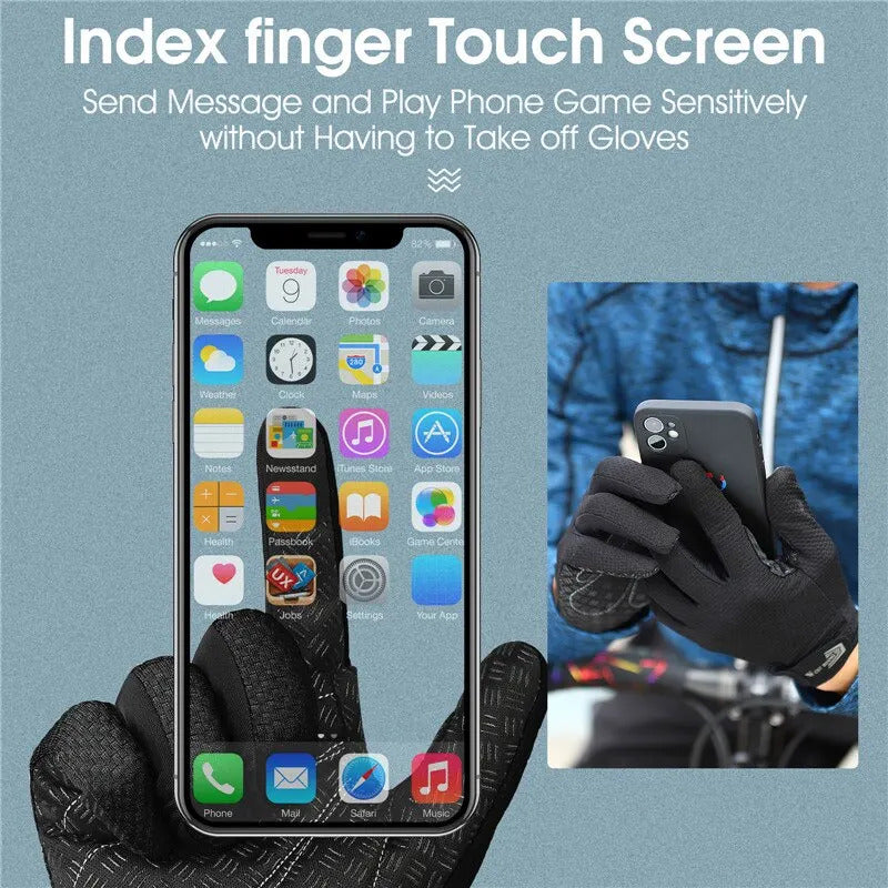 BIKING Summer Cycling Gloves Full Finger MTB Bike Gloves Touch Screen Non Slip Silicone Palm Driving Riding Gloves