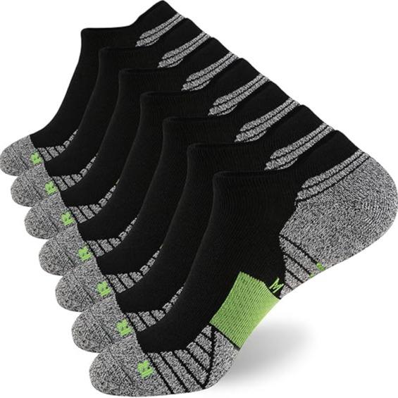 Men's Colorblock Striped Print Ankle Socks,7 Pairs ,Casual Moisture Wicking Low Cut Socks,Soft Comfy Breathable Socks for all Athletic Running