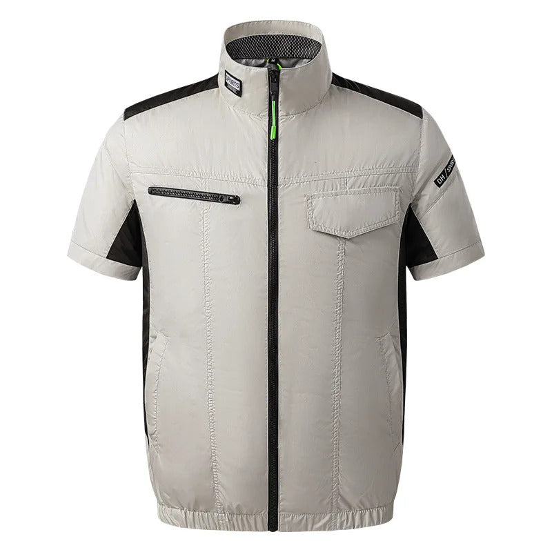 Summer Cool Vest Wearable Cooling Fan Vest Air-conditioned Clothes Usb Cooling 13 Hours For Outdoor Work  Fishing Short Sleeve