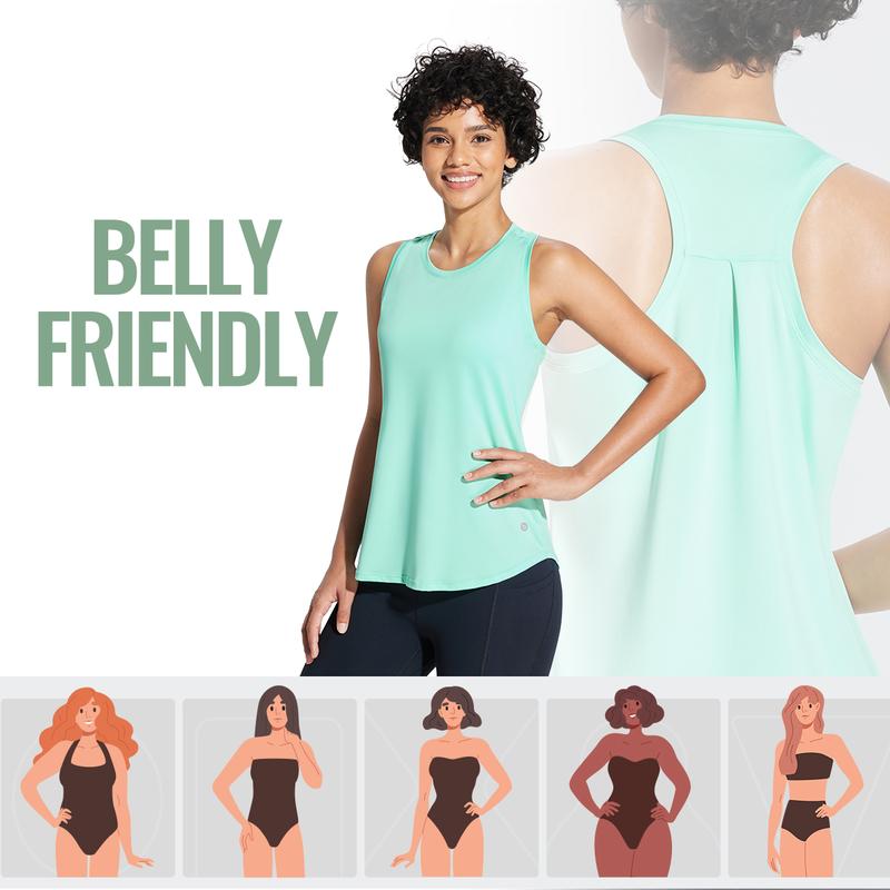 2025 Women's Workout Tank Top Racerback Tops Sleeveless Running Shirts Golf Outfits Loose Fit Yoga Athletic Gym Sports Tennis Workout Top Casual Lounge Everyday Wear