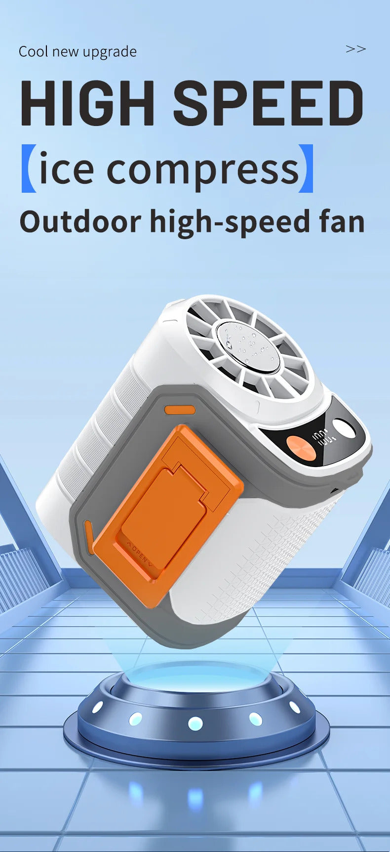 New waist-mounted fan cooling high-temperature outdoor work room welding site portable waist-mounted fan
