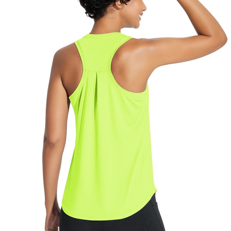 2025 Women's Workout Tank Top Racerback Tops Sleeveless Running Shirts Golf Outfits Loose Fit Yoga Athletic Gym Sports Tennis Workout Top Casual Lounge Everyday Wear