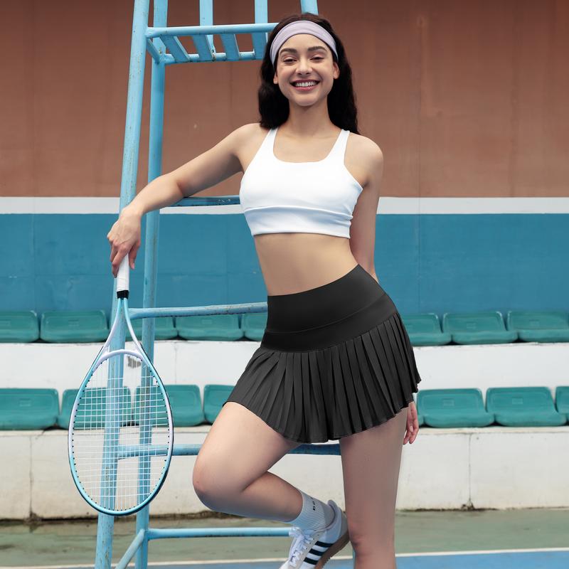 Womens Pleated Sports Skirt High Waisted Tennis Golf Skort Summer Mini Casual Girls Skirt Workout Athletic Skorts with Pockets for Ladies Summer Sportswear