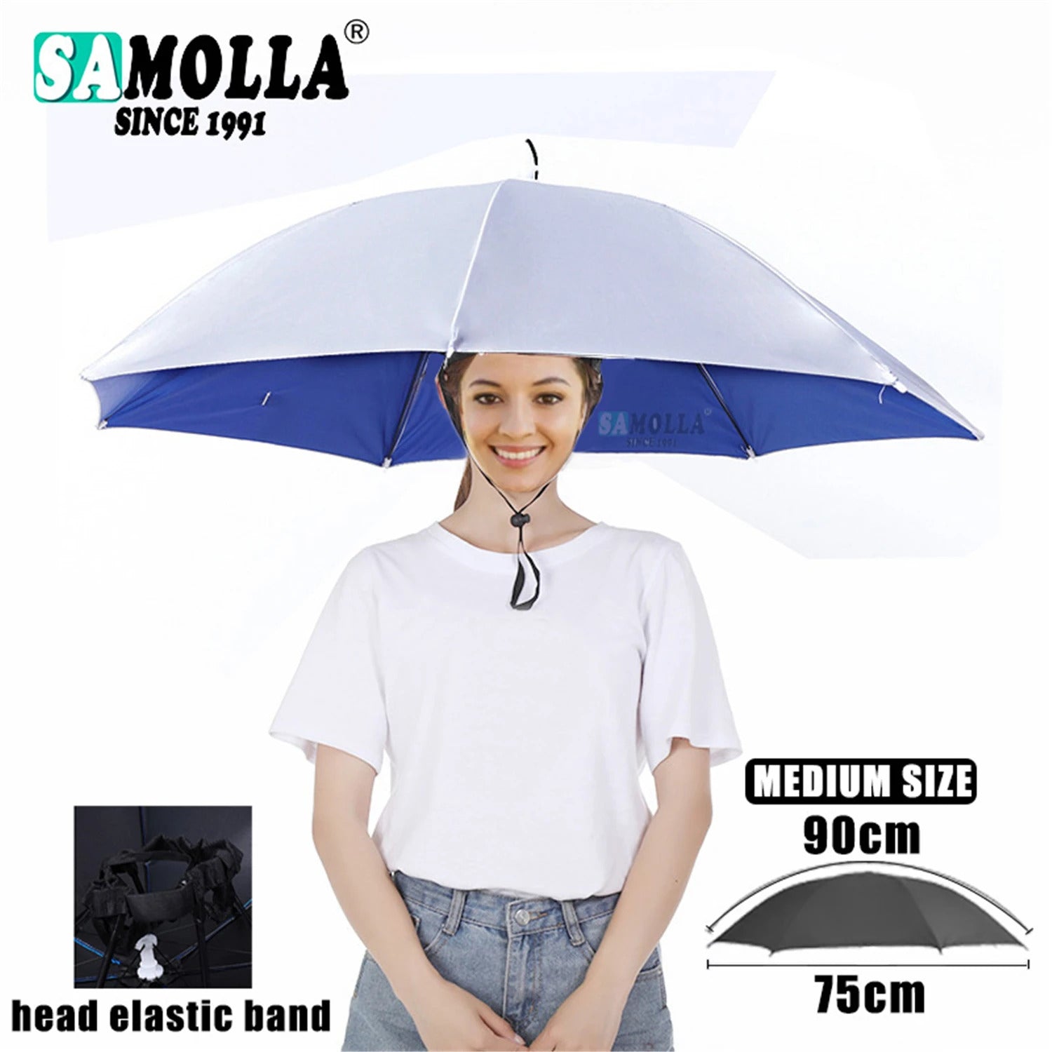 Portable Rain Umbrella Hat Army Green Foldable Outdoor Pesca Sun Shade Waterproof Camping Fishing Headwear Cap Beach Head Hats