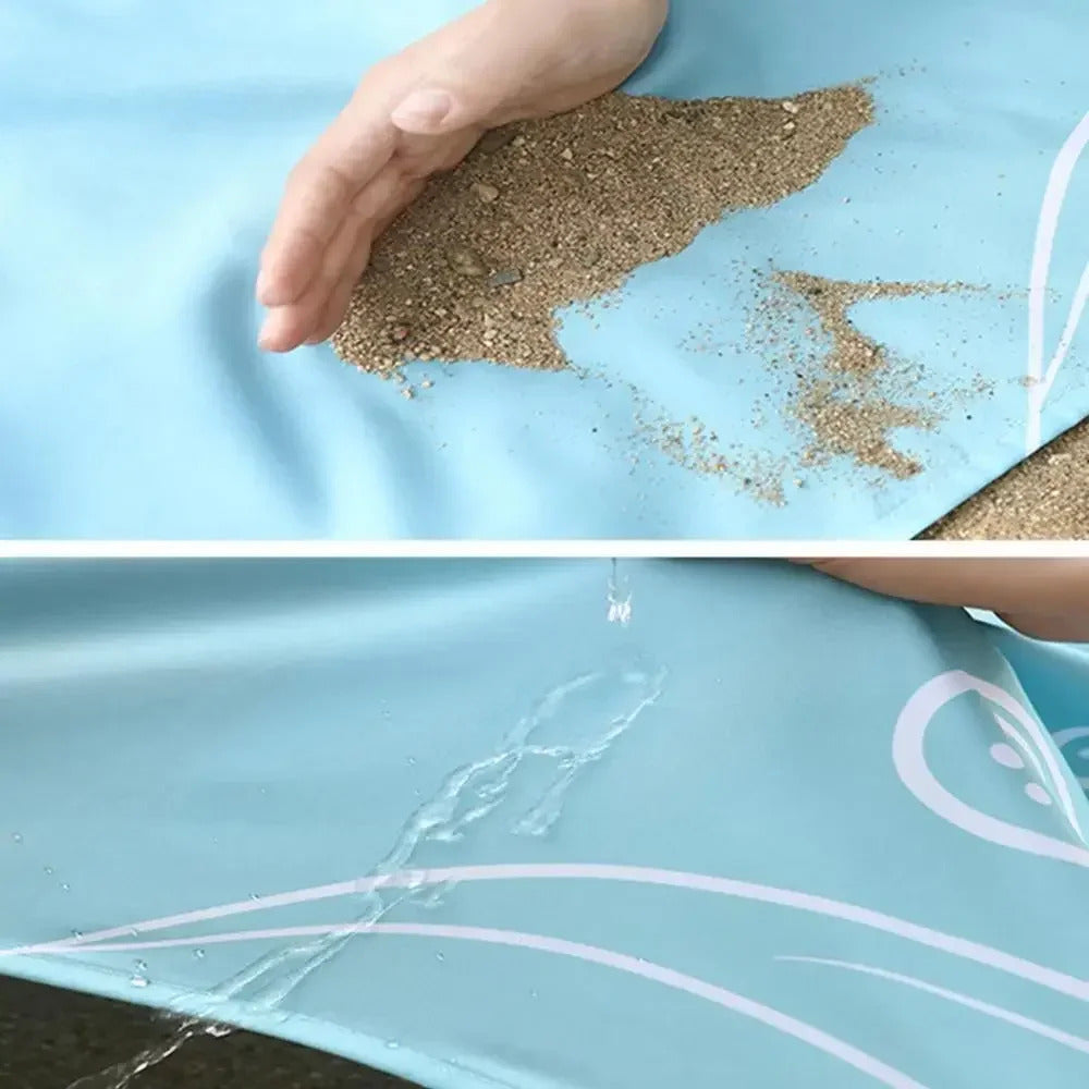 Waterproof Beach Mat Sandproof Travel Mat Portable Lightweight Folding Camping Supplies for Outdoor Camping Hiking Picnic
