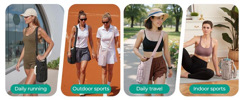 Water Bottle Holder Bag with Strap, 40/32 oz Gym Accessories with Phone Pocket, Sling Bag Purses for Women Drinkware Tumble