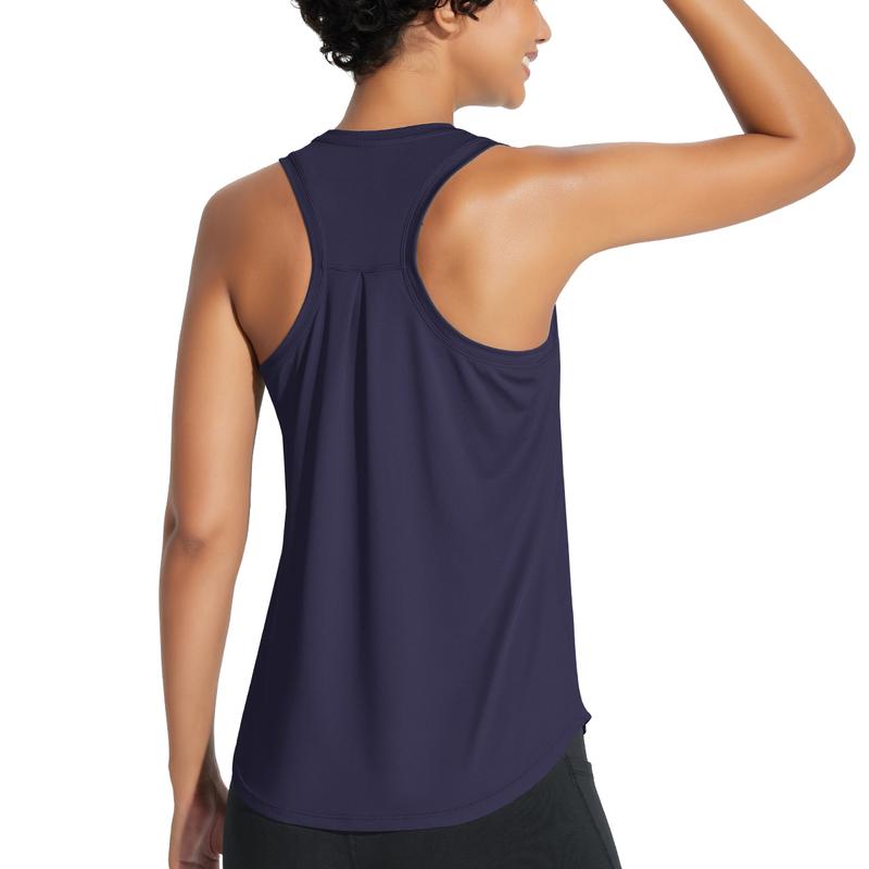 2025 Women's Workout Tank Top Racerback Tops Sleeveless Running Shirts Golf Outfits Loose Fit Yoga Athletic Gym Sports Tennis Workout Top Casual Lounge Everyday Wear