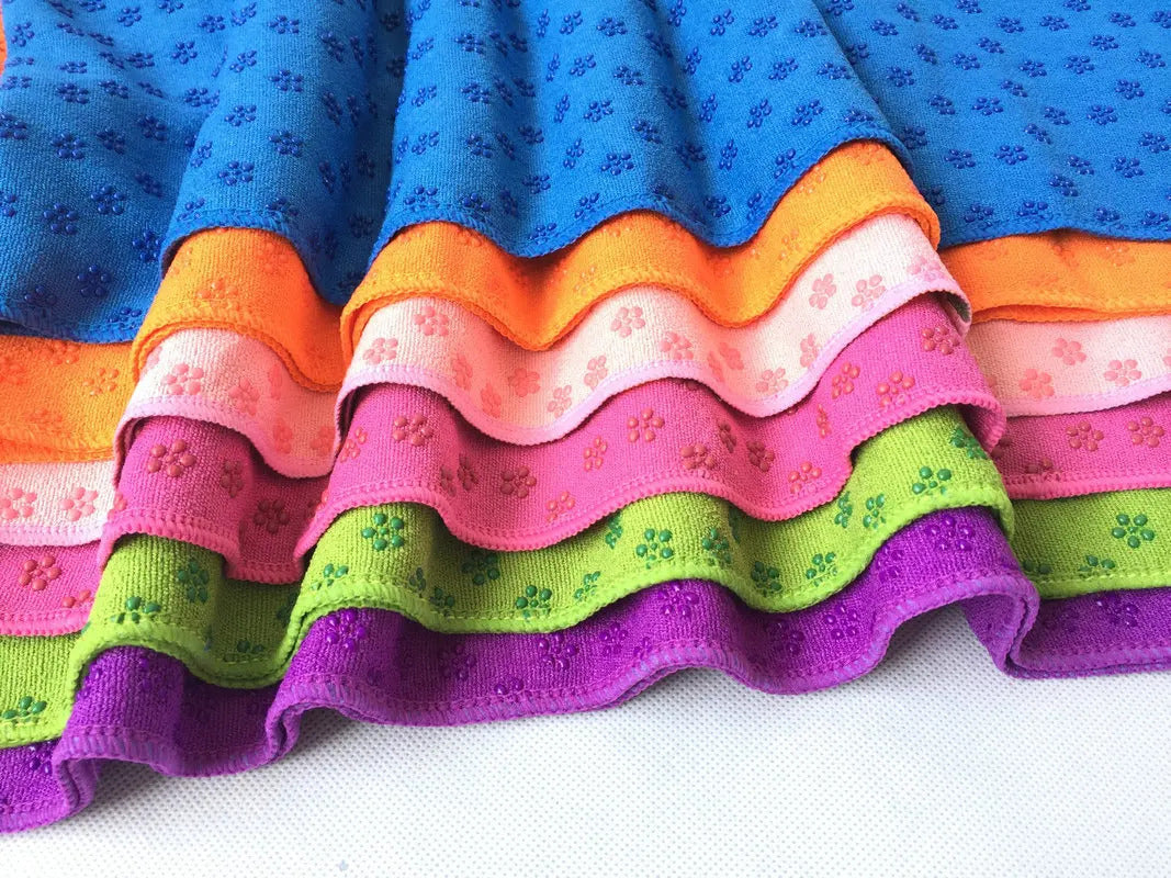 183*63cm Portable Anti-slip Sweat-absorbent Yoga Mat Towel Cloth Mat Ultra-thin Yoga Blanket Towel Blanket Workout with Bag