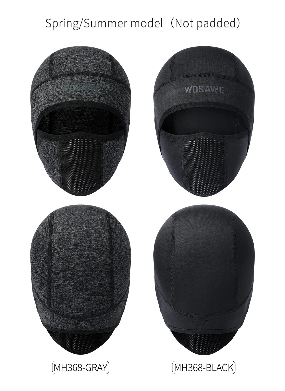 WOSAWE Sports Helmet Liner Ice Silk Hat Breathable Windproof Sports Balaclava Summer Headwear Motorcross Face Mask Cycling Cap