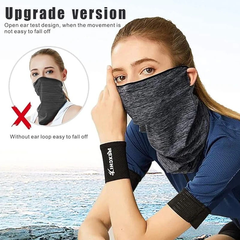 Breathable Mask Summer Bike Headwear Ice Silk UV Protective Mask Outdoor Sports Running Dust for Both Men and Women