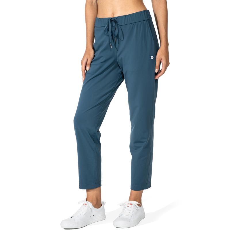 Women's Pants with Deep Pockets 7/8 Sporty Skinny Bottoms Stretch Ankle Sweatpants Solid Tracksuits