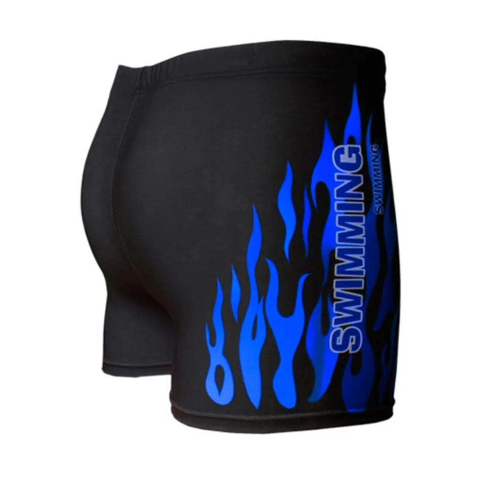 Men Swimwear Swimsuit Mens Swim Shorts Bathing Suit Swimming Pool Trunks Beach Briefs Flame Boxer Badpak maillot de bain homme