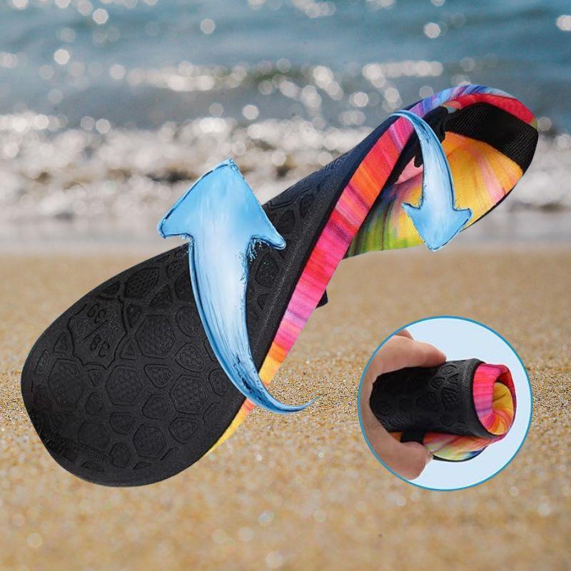 Quick-Dry Water Shoes for Women & Men - Aqua Socks Barefoot Swim Beach Yoga Exercise Pool Camping Gift with Breathable Elastic Fabric and Anti-Slip Sole Watershoes