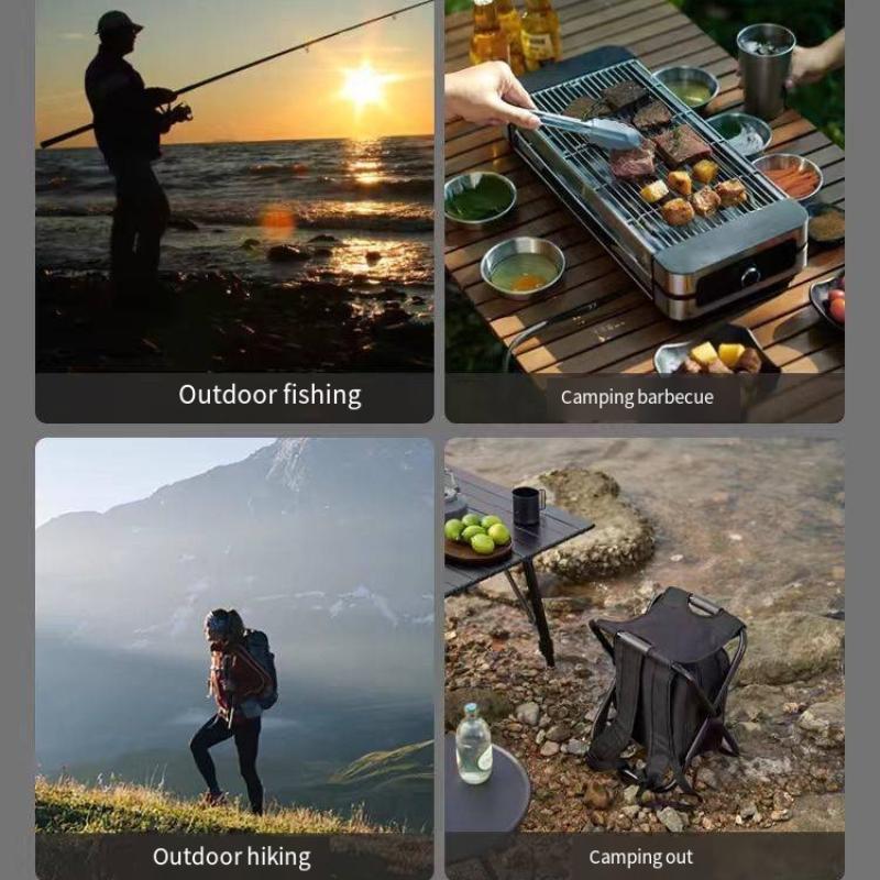 Foldable Camping Chair Backpack, Multifunctional Travel & Fishing Equipment, Outdoor Camping Furniture for Hiking, Beach & Hunting