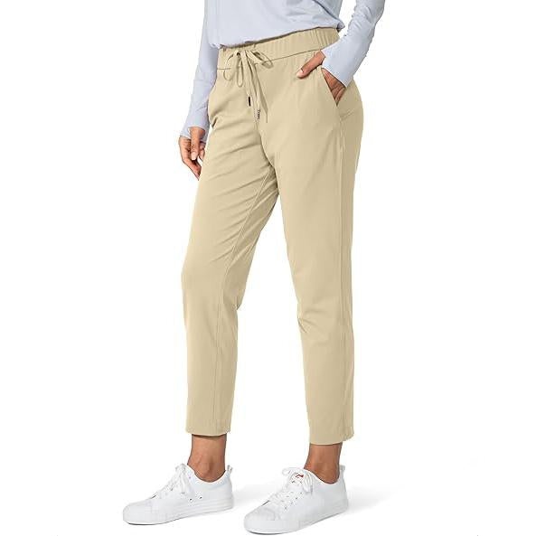 Women's Pants with Deep Pockets 7/8 Sporty Skinny Bottoms Stretch Ankle Sweatpants Solid Tracksuits