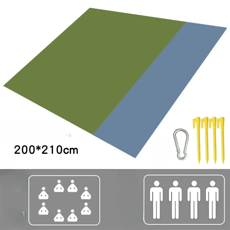 Waterproof Beach Mat Sandproof Travel Mat Portable Lightweight Folding Camping Supplies for Outdoor Camping Hiking Picnic