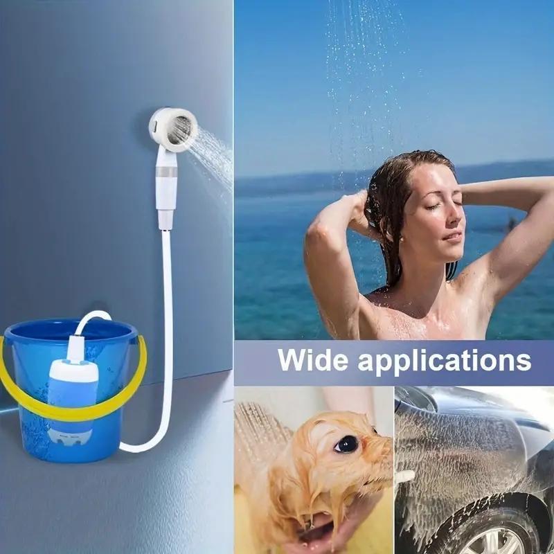 Outdoor Shower, Portable Shower for Camping, Compact Handheld Rechargeable Shower, Gentle Shower Stream,shower pump, pet Shower,outdoor car washing dealsforyoudays