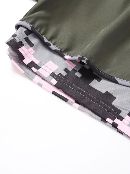 Women's Camo Print Gym Shorts, Breathable Comfortable Quick Drying Skinny Shorts, Ladies Sportswear for Indoor Outdoor Wear, Bottom