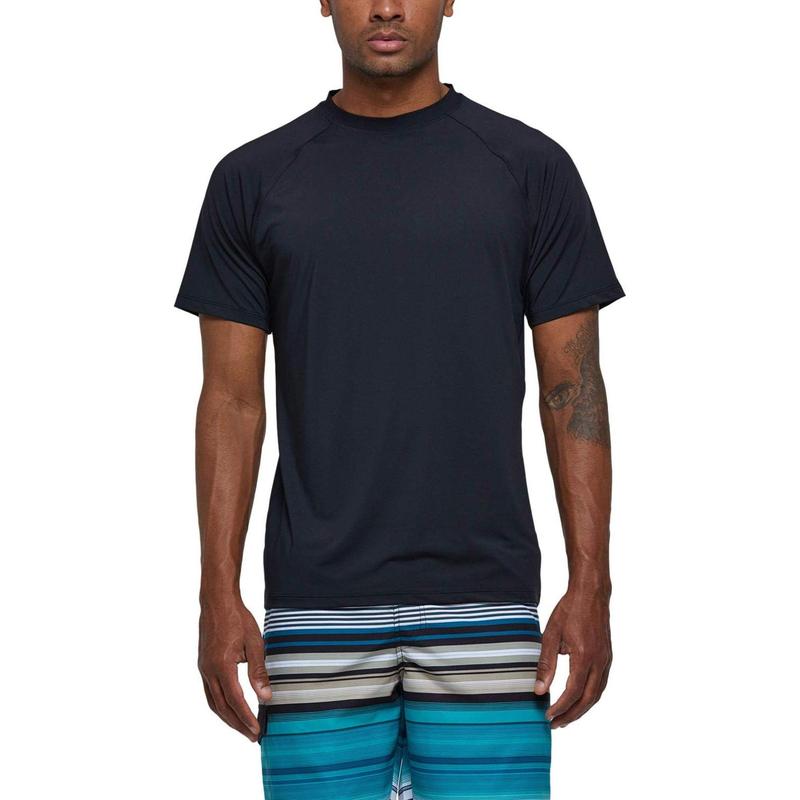 Men's UPF 50+ Rashguard Swim Tee Short Sleeve Running Shirt Swimwear Swim Hiking Workout Shirts #fathersdaygifts