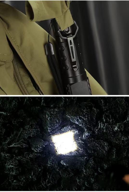 Laser Flashlight High Lumens Rechargeable 1 Pack/2 Pack, Super Bright Led Flashlights with 7 Light Modes, IPX6 Waterproof, Powerful Handheld Flash Light for Camping Home Emergencies