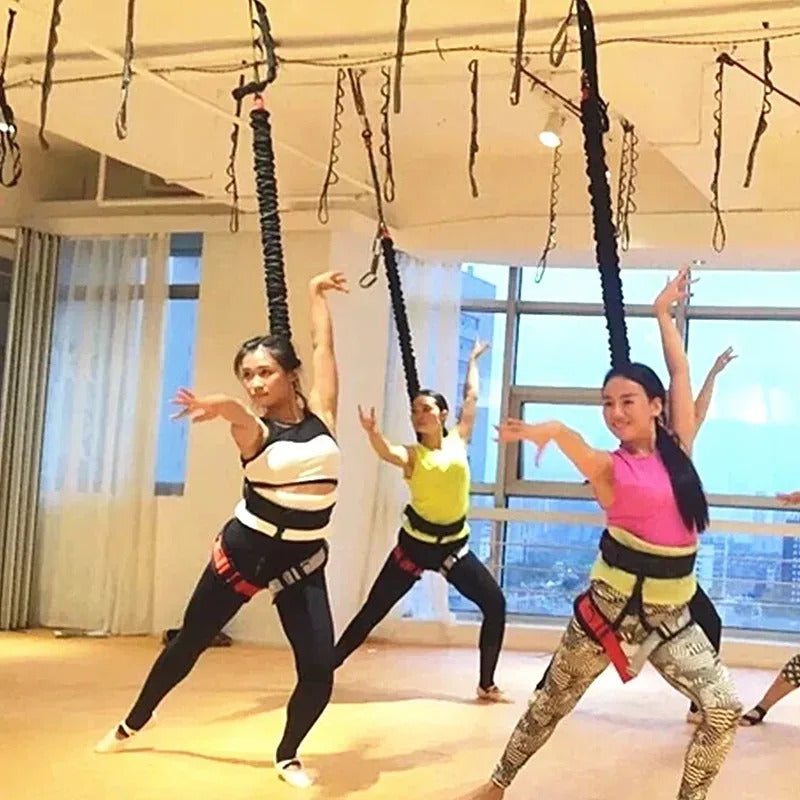 Adjustable Aerial Yoga Strap Hammock Swing Elastic Belt Adult Gymnastics Wear Anti Gravity Set Bungee