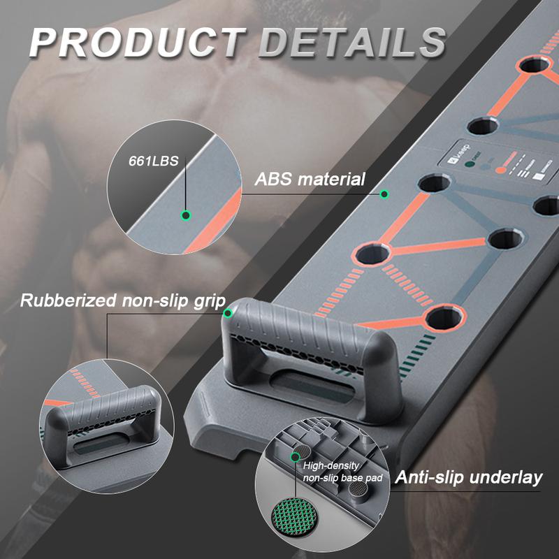 Push Up Board – Foldable Push Up Board for Men and Women, Push Up Handles with  Coded Combo Positions for Exercise – At Home Workout Equipment Men, Pushup Board