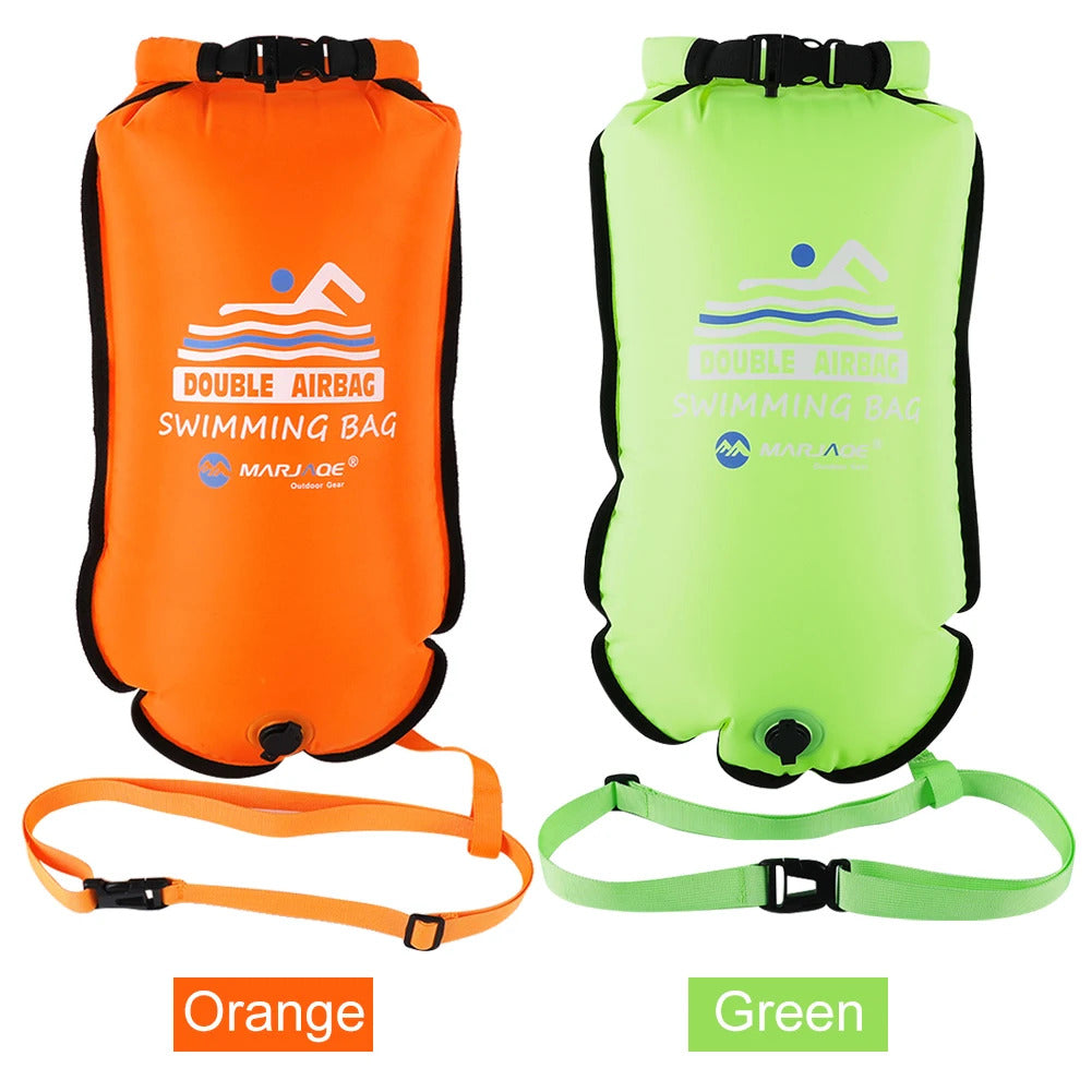 PVC Bucket Inflatable Open Swimming Buoy Tow Float Dry Bag Waterproof Kayaking Boating Swimming Water Sports Bag