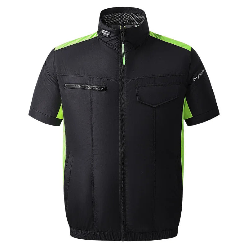 Summer Cool Vest Wearable Cooling Fan Vest Air-conditioned Clothes Usb Cooling 13 Hours For Outdoor Work  Fishing Short Sleeve