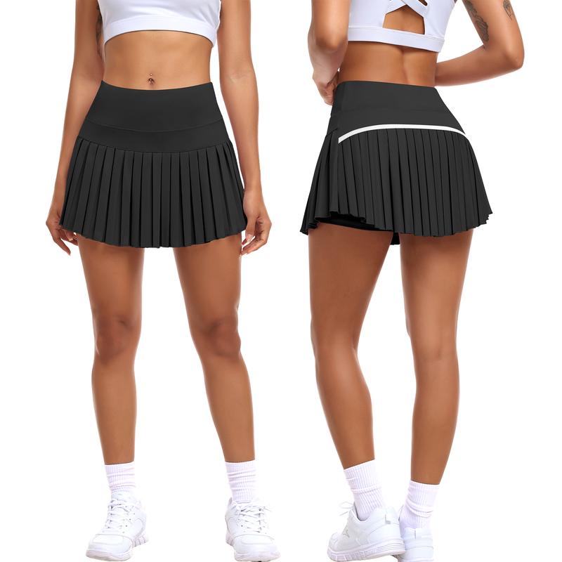 Womens Pleated Sports Skirt High Waisted Tennis Golf Skort Summer Mini Casual Girls Skirt Workout Athletic Skorts with Pockets for Ladies Summer Sportswear