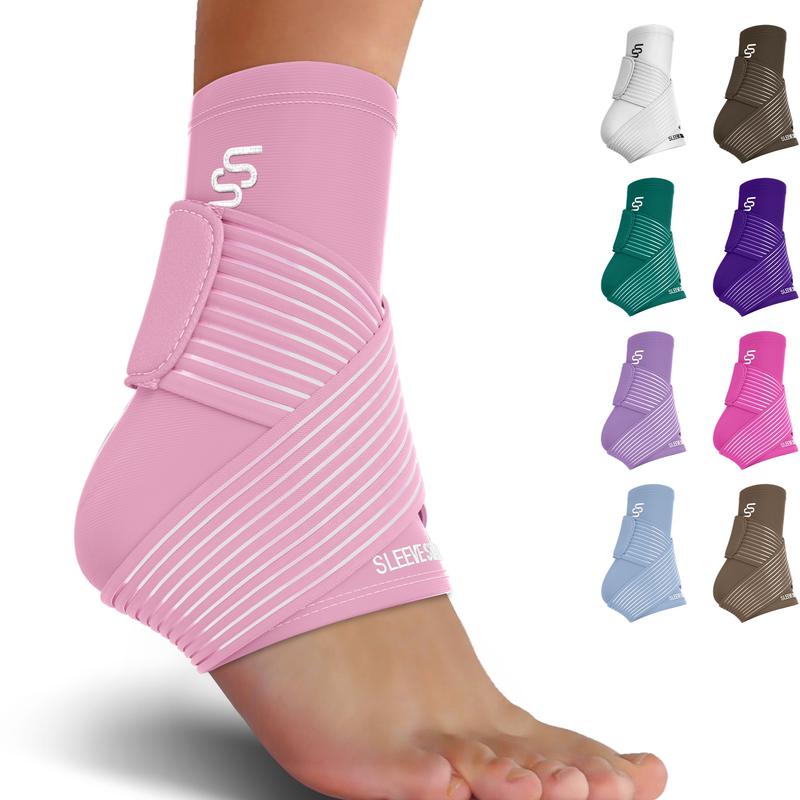 Sleeve Stars Ankle Brace for Sprain | Plantar Fasciitis Relief | Ankle Support for Women & Men | Ankle Compression Sleeve w/ Strap | Achilles Tendonitis Brace, Foot Brace Wrap