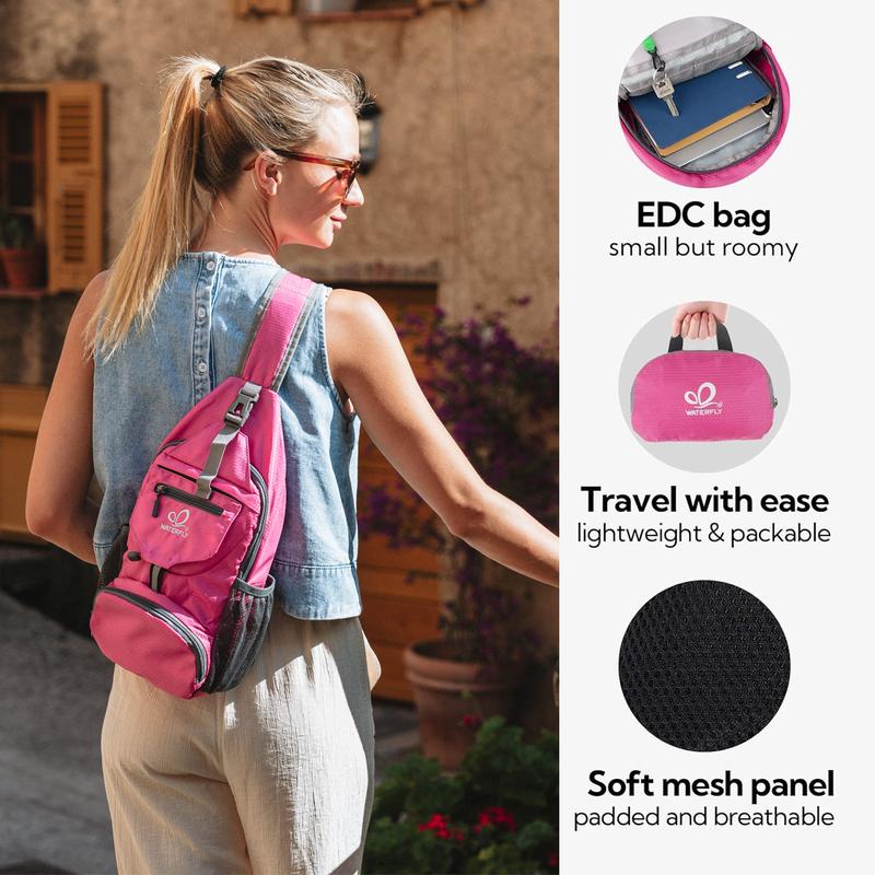 Packable Small Crossbody Sling Backpack Shoulder Chest Bag Daypack for Hiking Traveling
