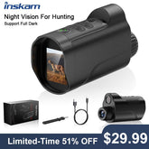 Night Vision Monocular, 2'' HD Screen Infrared Binoculars with Compass for Photos and Videos, Perfect for Adults Outdoor Camping and Wildlife Observation