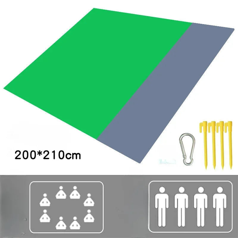 Waterproof Beach Mat Sandproof Travel Mat Portable Lightweight Folding Camping Supplies for Outdoor Camping Hiking Picnic