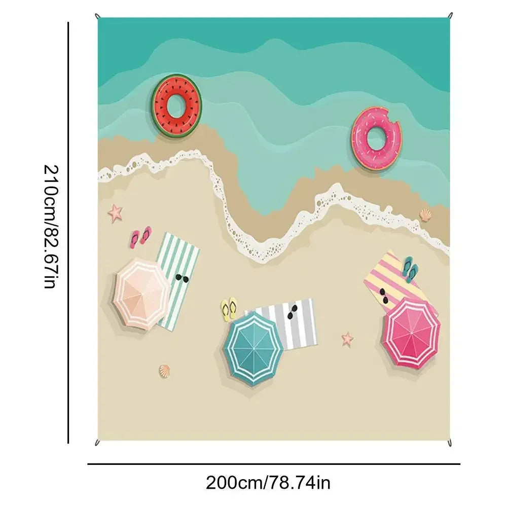 Waterproof Beach Mat Sandproof Travel Mat Portable Lightweight Folding Camping Supplies for Outdoor Camping Hiking Picnic