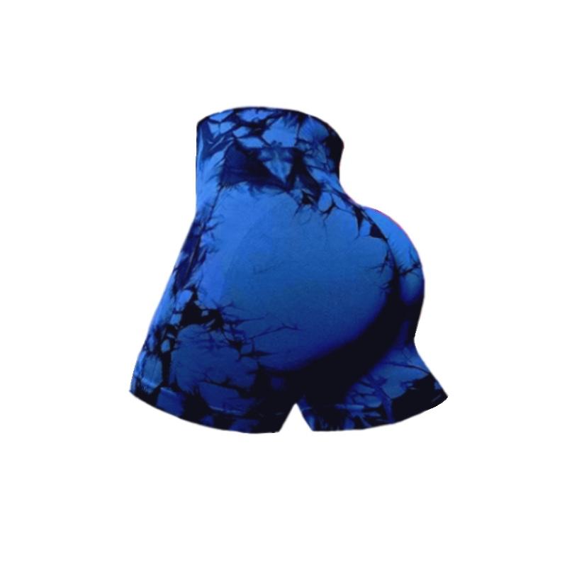 Women's Tie Dye Print High Waist Seamless Tummy Control Butt Lifting Sports Leggings, Casual Comfy Breathable Wide Waistband Skinny Shorts Yoga Leggings for Exercises Gym Workout, Women Sport & Outdoor Clothing for Summer