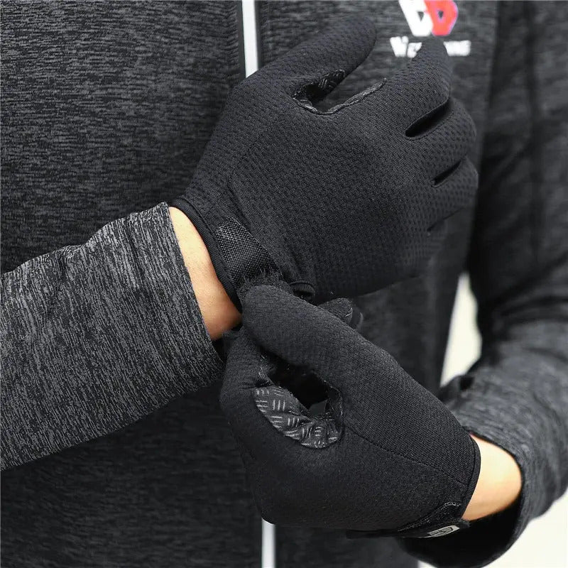 BIKING Summer Cycling Gloves Full Finger MTB Bike Gloves Touch Screen Non Slip Silicone Palm Driving Riding Gloves