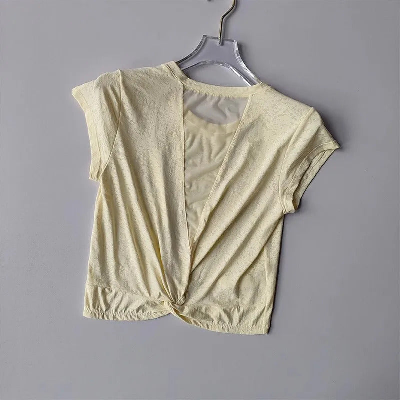 Woman Sports Shirt Short Sleeve Yoga Top Mesh T-Shirts Women Fitness Shirt Sportswear Breathable Workout top Loose Gym Clothes