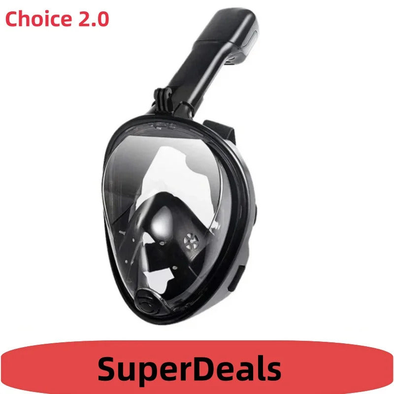 Underwater Scuba Anti Fog Full Face Diving Mask Snorkeling Respiratory Masks Safe Waterproof Swimming Equipment for Adult Kids