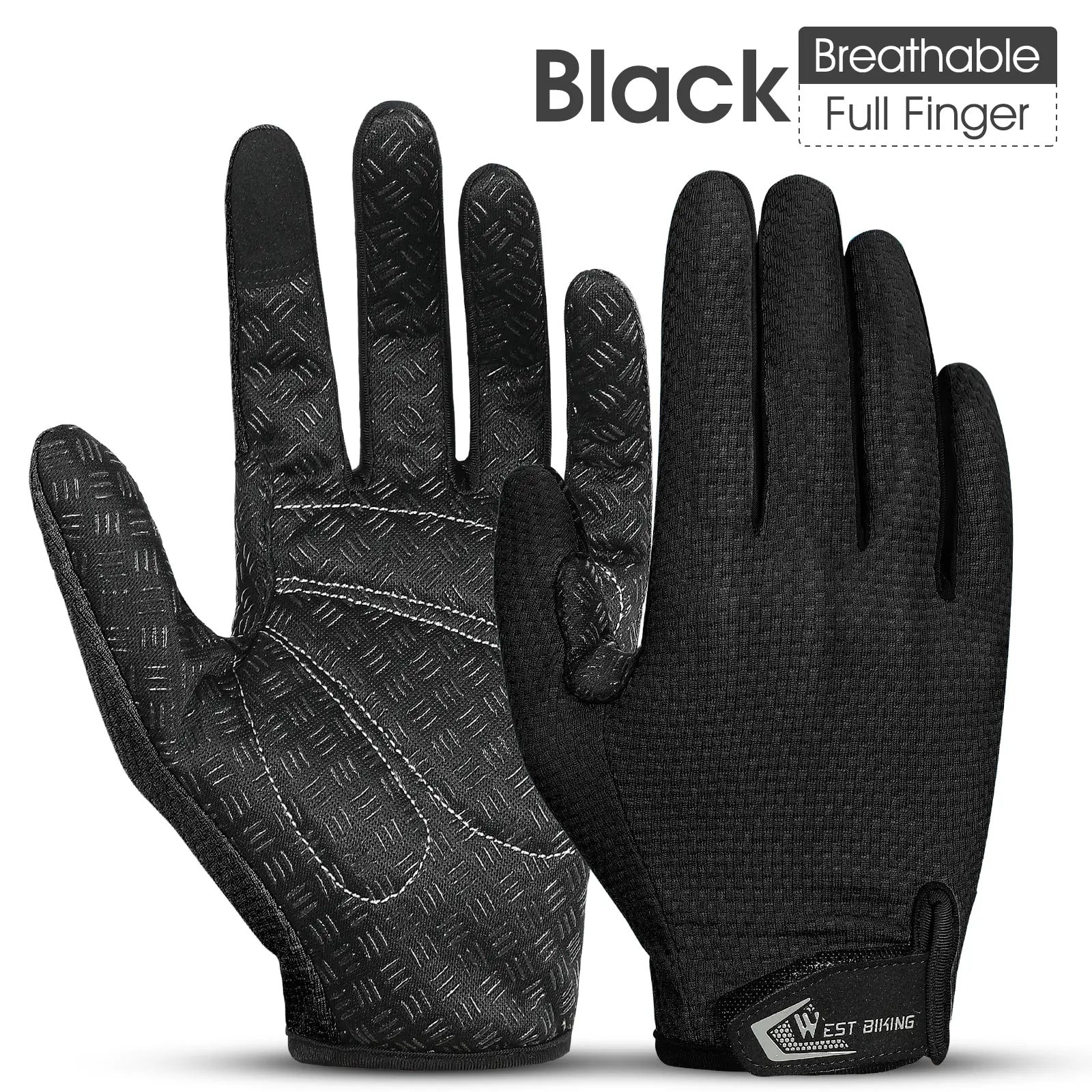 BIKING Summer Cycling Gloves Full Finger MTB Bike Gloves Touch Screen Non Slip Silicone Palm Driving Riding Gloves