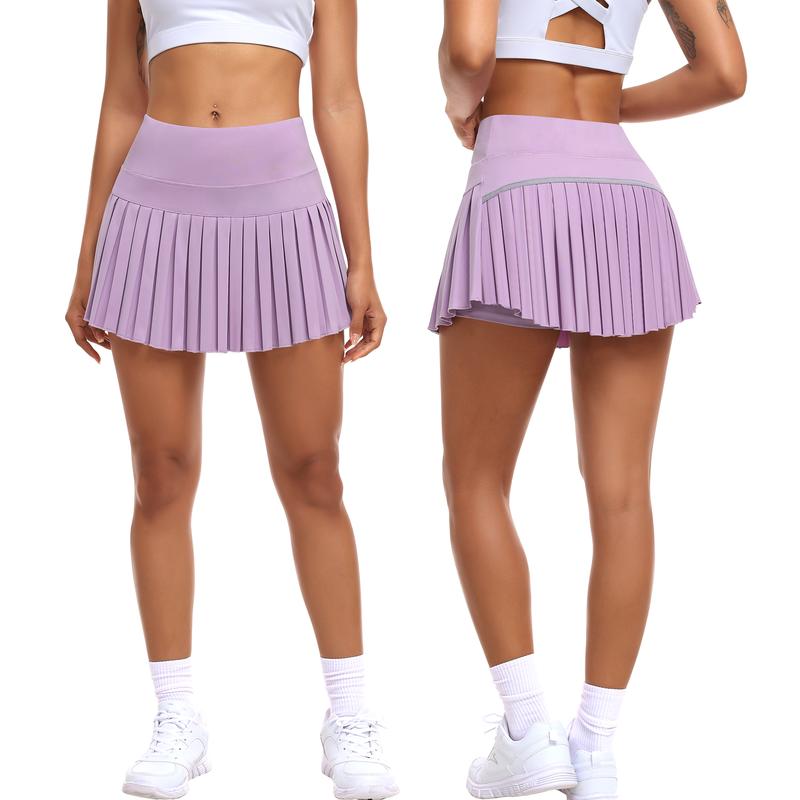 Womens Pleated Sports Skirt High Waisted Tennis Golf Skort Summer Mini Casual Girls Skirt Workout Athletic Skorts with Pockets for Ladies Summer Sportswear