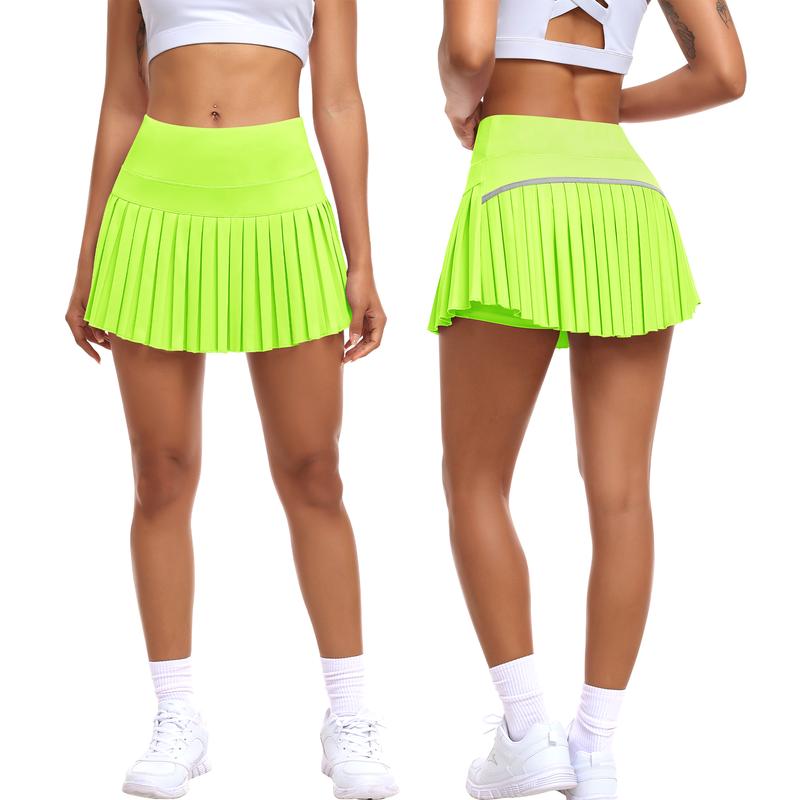 Womens Pleated Sports Skirt High Waisted Tennis Golf Skort Summer Mini Casual Girls Skirt Workout Athletic Skorts with Pockets for Ladies Summer Sportswear
