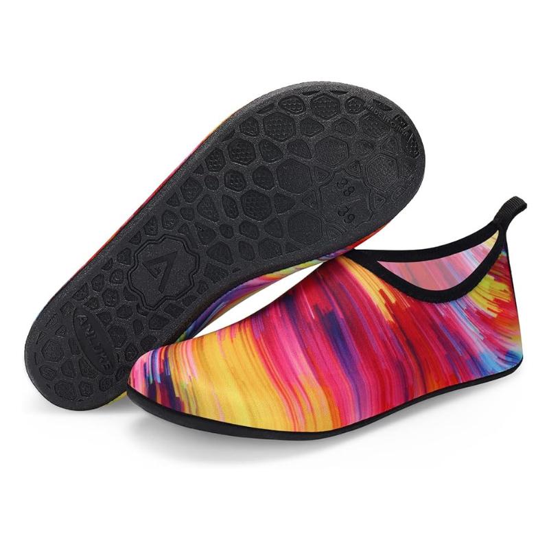 Quick-Dry Water Shoes for Women & Men - Aqua Socks Barefoot Swim Beach Yoga Exercise Pool Camping Gift with Breathable Elastic Fabric and Anti-Slip Sole Watershoes
