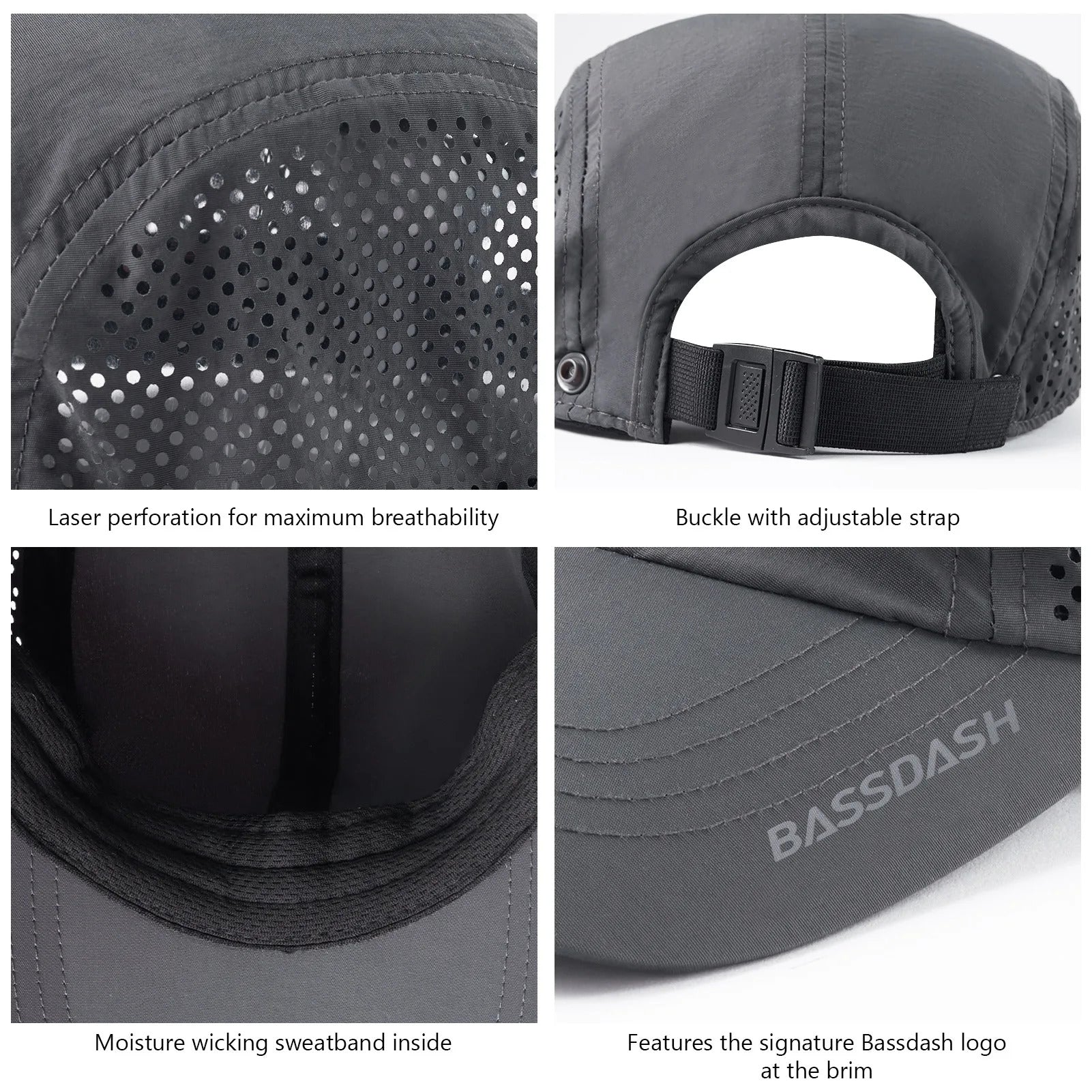 50+ Foldable Fishing Hat Baseball Cap with Removable Neck Flap Portable for Men Women Golf Hiking