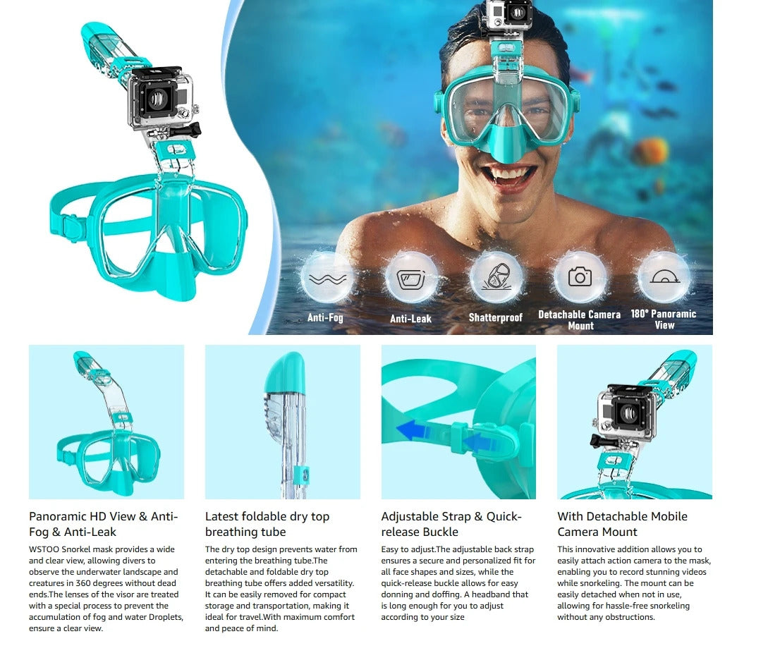 Underwater Snorkeling Half face Face Children Swimming Mask Set Scuba Diving Respirator Masks Anti Fog Safe Breathing for Adult