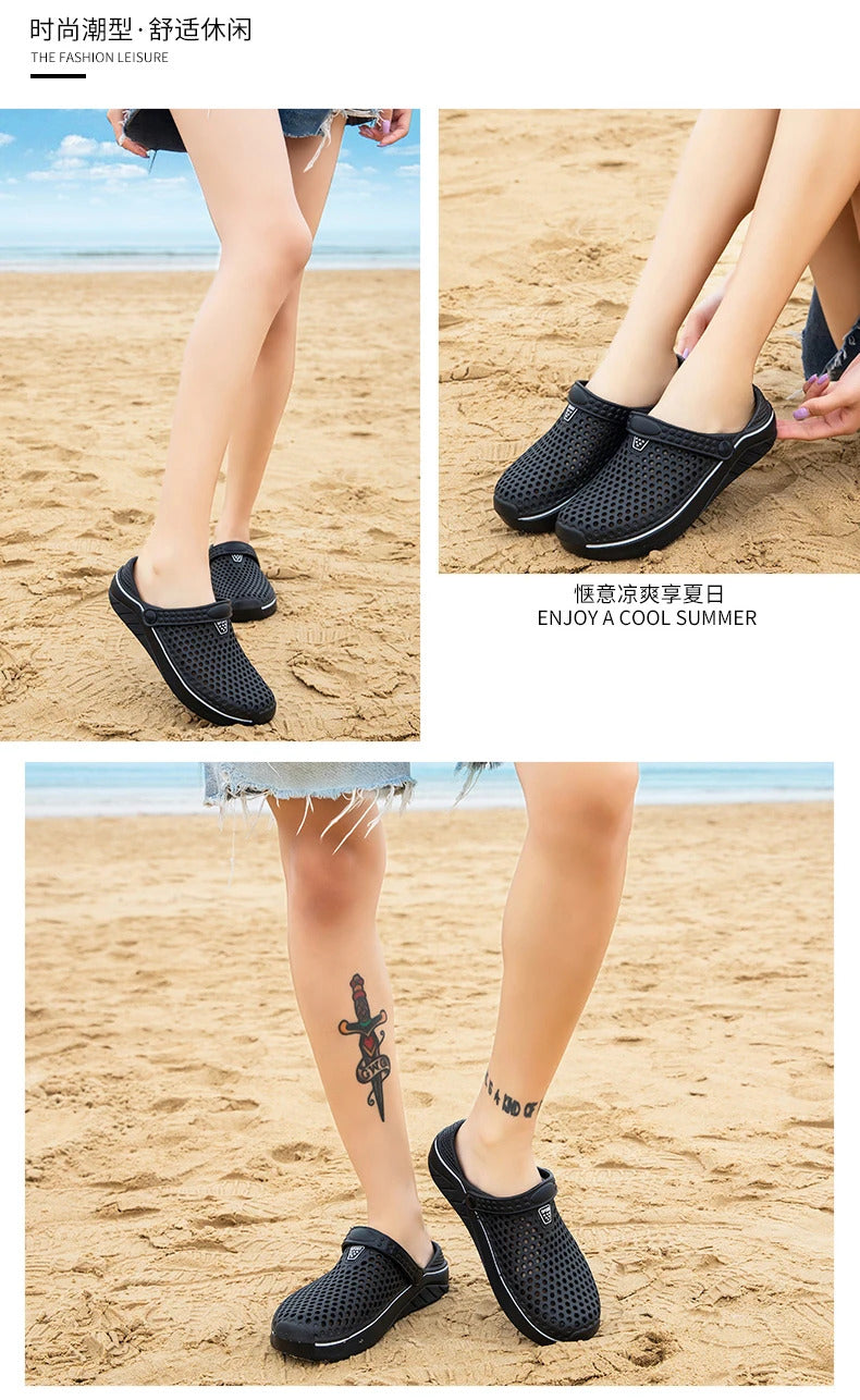 Sandals for Women Men Breathable Beach Shoes Fashion Garden Clog Aqua Shoes Trekking Wading  Size 36-45