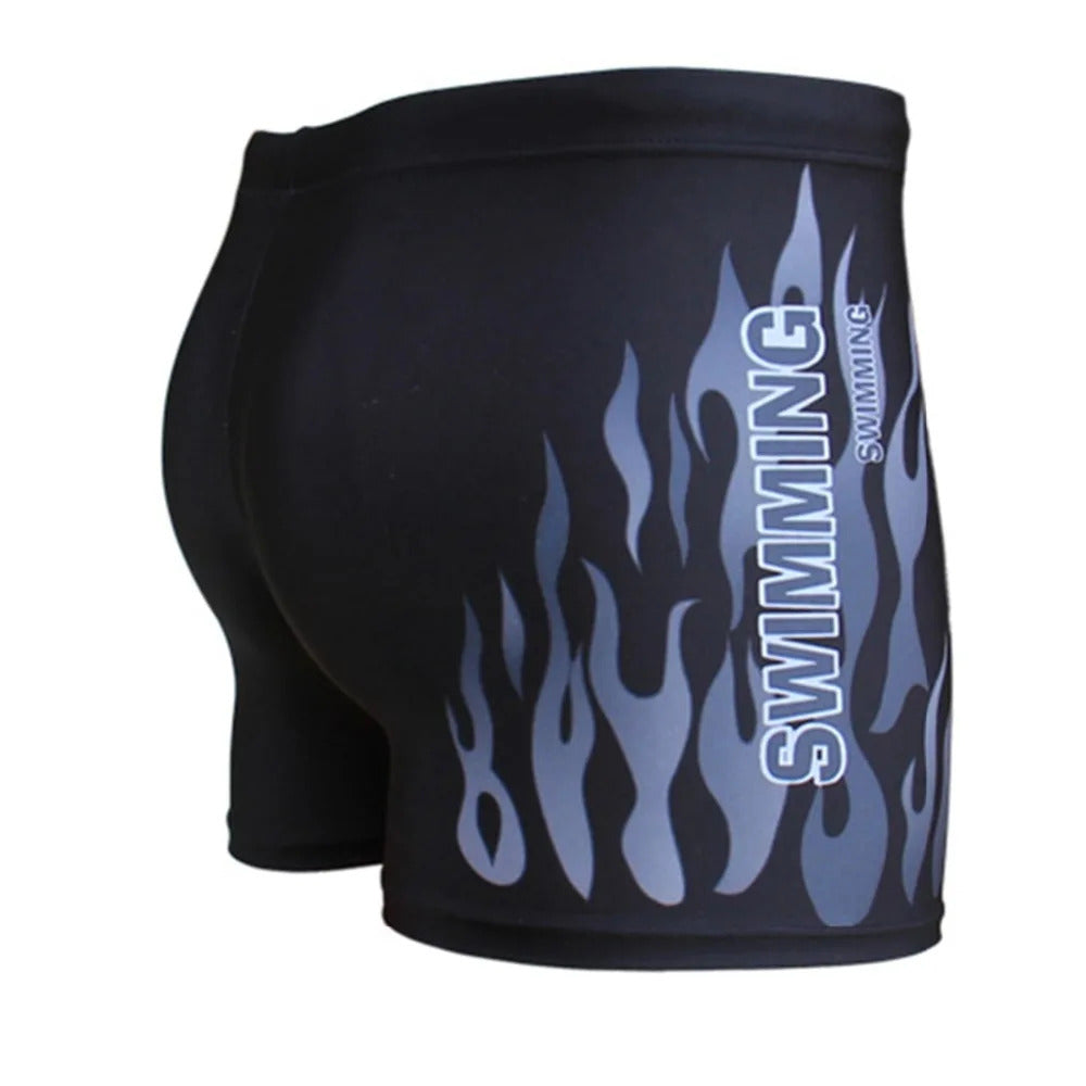 Men Swimwear Swimsuit Mens Swim Shorts Bathing Suit Swimming Pool Trunks Beach Briefs Flame Boxer Badpak maillot de bain homme