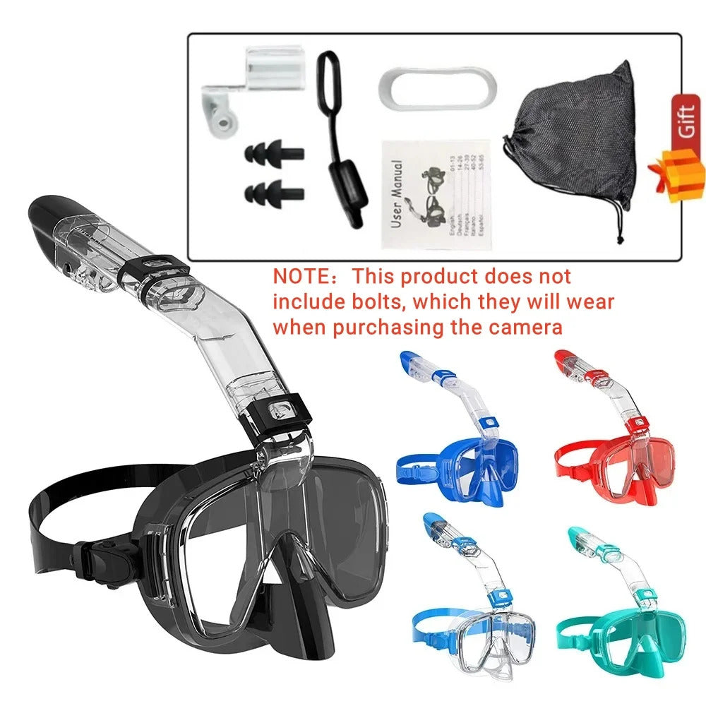 Underwater Snorkeling Half face Face Children Swimming Mask Set Scuba Diving Respirator Masks Anti Fog Safe Breathing for Adult